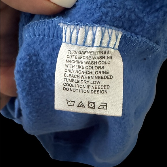 VTG Mickey Mouse/Donald Duck/Goofy Disney Embroidered Blue Sweater 90’s L - Picture 5 of 6